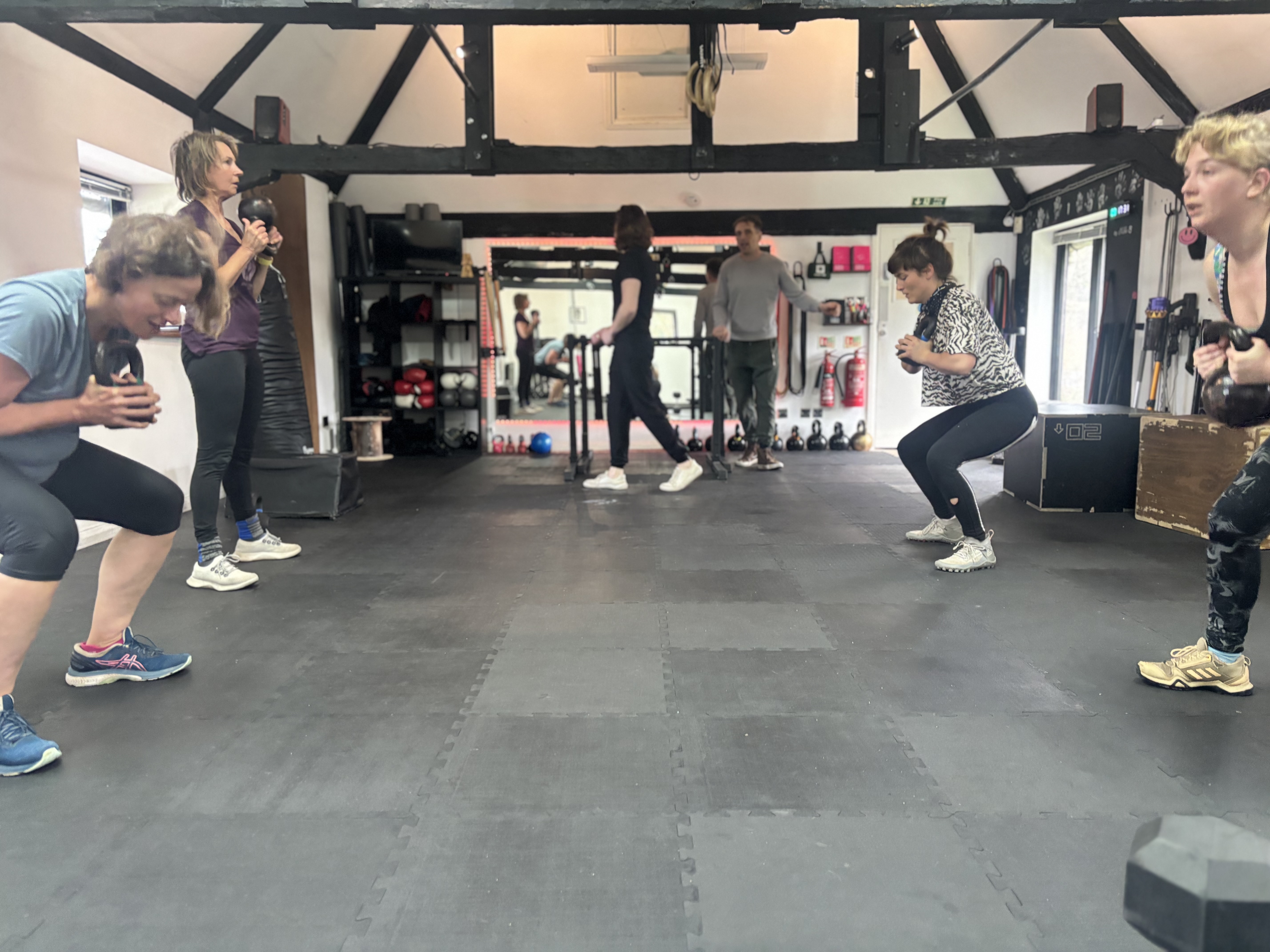 Small group training session at the studio